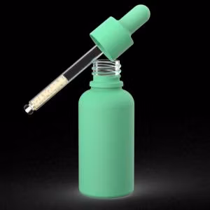 Cilindro ámbar cosmético cuidado de la piel cabello aceite esencial suero botella cuentagotas de vidrio