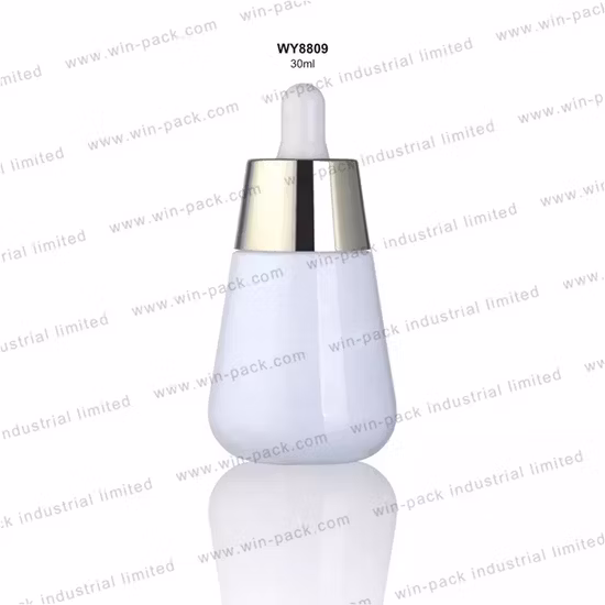 Frasco cuentagotas de vidrio cosmético 30ml Frasco cosmético de vidrio opalino 30ml